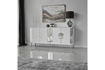 Stedum Konsolbord 180 cm - Hvid/Sølv - Opbevaring - Opbevaringsmøbler - Skænke & sideboards