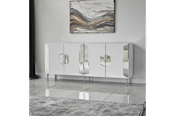 Stedum Konsolbord 180 cm - Hvid/Sølv - Opbevaring - Opbevaringsmøbler - Skænke & sideboards