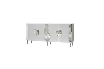 Stedum Konsolbord 180 cm - Hvid/Sølv - Opbevaring - Opbevaringsmøbler - Skænke & sideboards