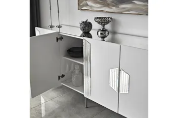 Stedum Konsolbord 180 cm - Hvid/Sølv - Opbevaring - Opbevaringsmøbler - Skænke & sideboards