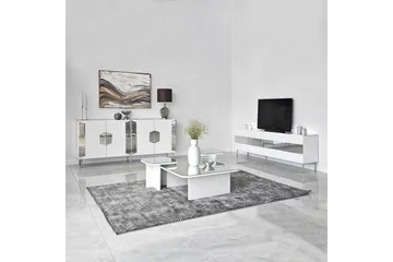 Stedum Konsolbord 180 cm - Hvid/Sølv - Opbevaring - Opbevaringsmøbler - Skænke & sideboards