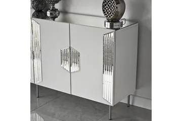 Stedum Konsolbord 180 cm - Hvid/Sølv - Opbevaring - Opbevaringsmøbler - Skænke & sideboards