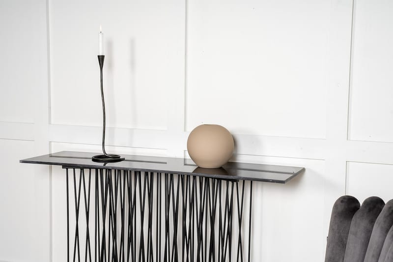 Stone Aflastningsbord 130 cm - Sort - Møbler - Borde - Aflastningsbord - Konsolbord & sidebord