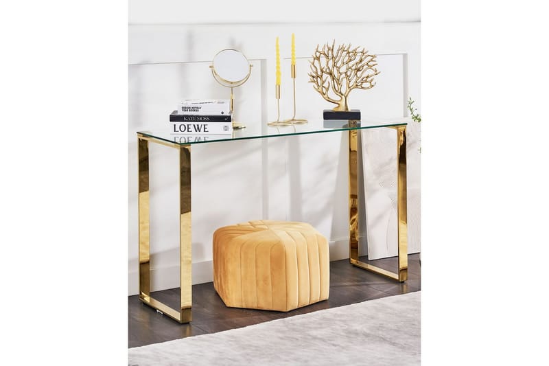 Konsolbord Tilon Transparent, guld - Transparent, guld - Møbler - Borde - Aflastningsbord - Entrébord