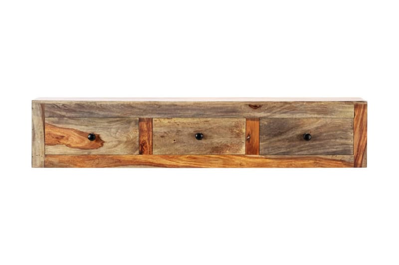 Konsolbord væghængt 100 x 25 x 20 cm massivt sheeshamtræ - Brun - Entrébord - Konsolbord & sidebord