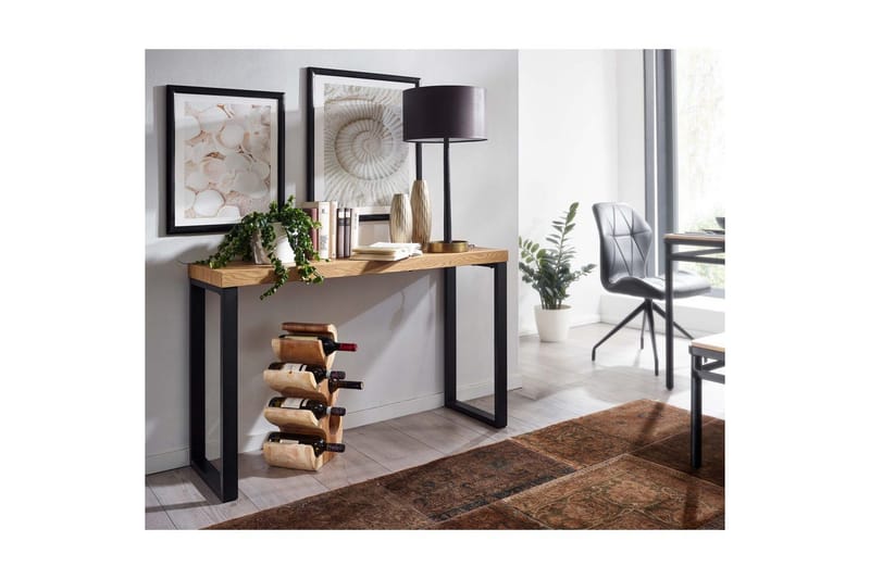 Konsolbord Wohnling 120 cm moderne konsol med metalben Brun - Brun - Møbler - Borde - Aflastningsbord - Entrébord