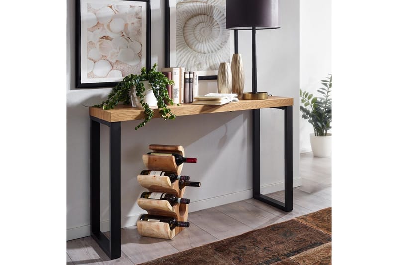 Konsolbord Wohnling 120 cm moderne konsol med metalben Brun - Brun - Møbler - Borde - Aflastningsbord - Entrébord
