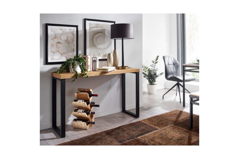 Konsolbord Wohnling 120 cm moderne konsol med metalben Brun - Brun - Møbler - Borde - Aflastningsbord - Entrébord