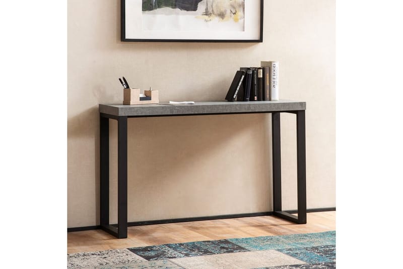 Konsolbord Wohnling 120 cm moderne konsol med metalben Grå - Grå - Møbler - Borde - Aflastningsbord - Entrébord