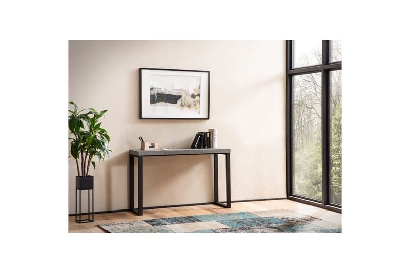 Konsolbord Wohnling 120 cm moderne konsol med metalben Grå - Grå - Møbler - Borde - Aflastningsbord - Entrébord