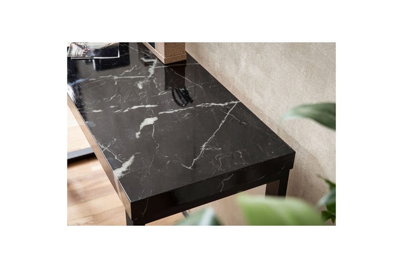 Konsolbord Wohnling 120 cm moderne konsol med metalben Sort - Sort - Møbler - Borde - Aflastningsbord - Entrébord