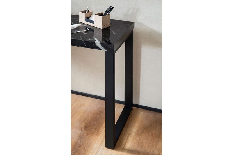 Konsolbord Wohnling 120 cm moderne konsol med metalben Sort - Sort - Møbler - Borde - Aflastningsbord - Entrébord
