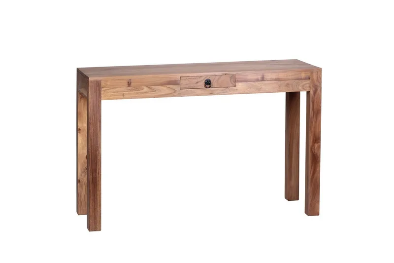 Konsolbord Wohnling massivt træ, 1 skuffe, landlig stil Akacietræ, Akacietræ