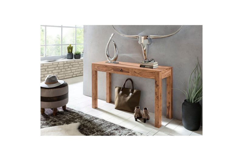 Konsolbord Wohnling massivt træ, 1 skuffe, landlig stil Akacietræ - Akacietræ - Møbler - Borde - Aflastningsbord - Entrébord
