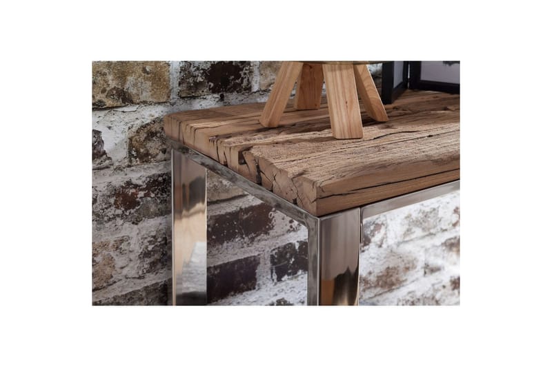 Konsolbord Wohnling Massivt træ rustik 120 cm krom metalben landsted - Møbler - Borde - Aflastningsbord - Entrébord