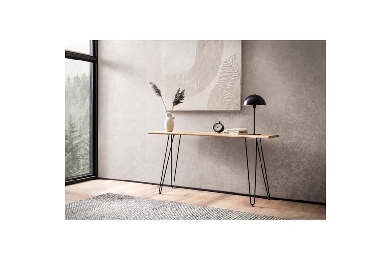 Konsolbord Wohnling Solidt træ hårnålben træ kant 150 cm - Møbler - Borde - Aflastningsbord - Entrébord