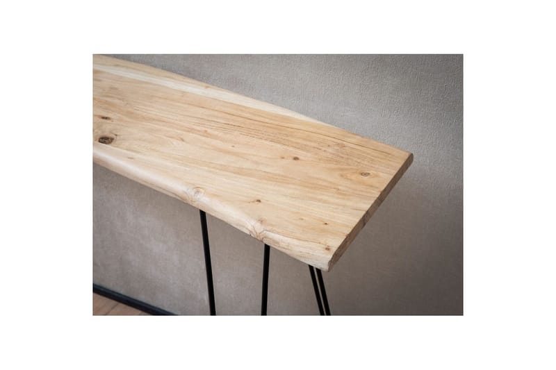 Konsolbord Wohnling Solidt træ hårnålben træ kant 150 cm - Møbler - Borde - Aflastningsbord - Entrébord