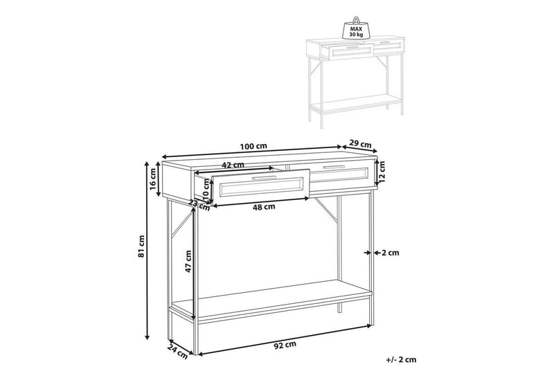 Konsolbord Pasco - Møbler - Borde - Aflastningsbord - Entrébord
