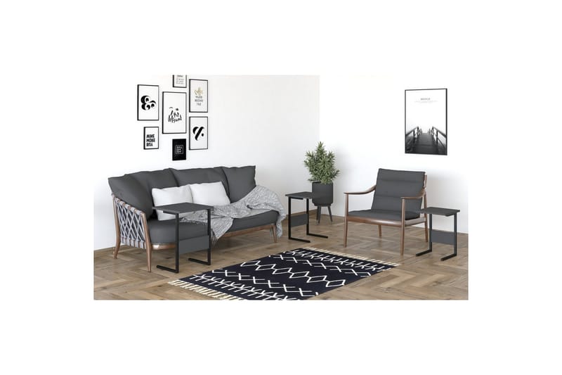 Korra Sæt borde 40 cm - Sort - Møbler - Borde - Aflastningsbord - Indskudsborde