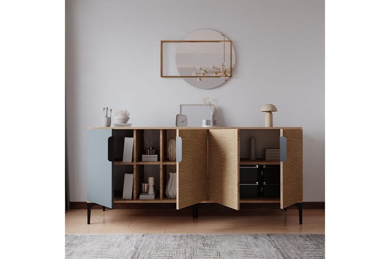 Kunar Konsolbord 180 cm - Antracit/Natur - Møbler - Borde - Aflastningsbord - Entrébord