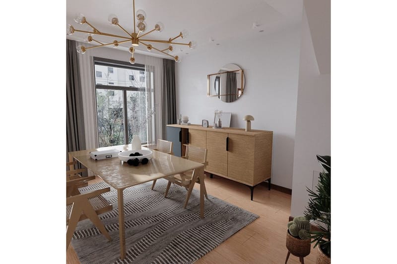 Kunar Konsolbord 180 cm - Antracit/Natur - Møbler - Borde - Aflastningsbord - Entrébord