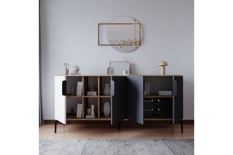 Kunar Konsolbord 180 cm - Hvid/Antracit - Møbler - Borde - Aflastningsbord - Entrébord