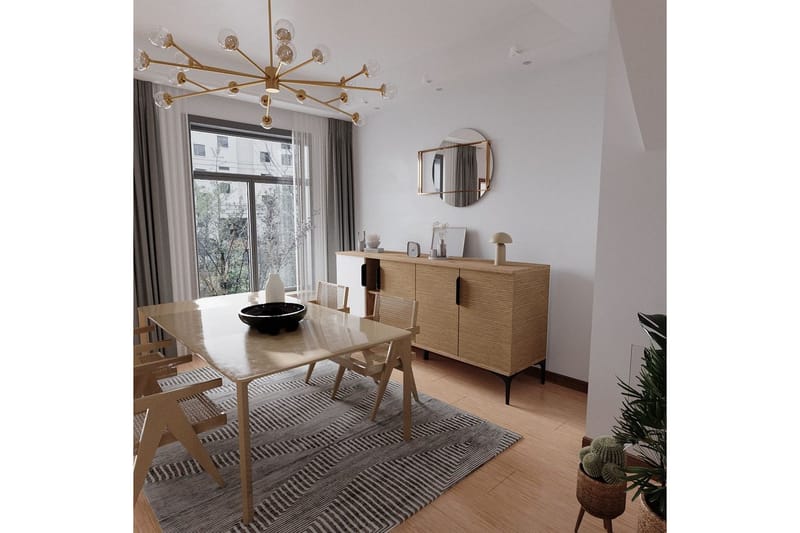 Kunar Konsolbord 180 cm - Hvid/Natur - Møbler - Borde - Aflastningsbord - Entrébord