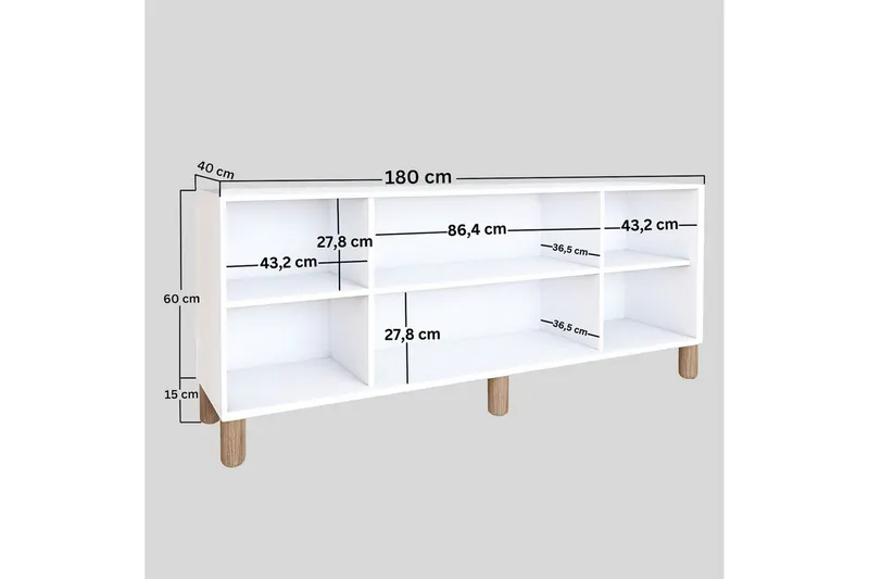 Kuniyoshi Konsolbord 180 cm - Hvid - Møbler - Borde - Aflastningsbord - Entrébord