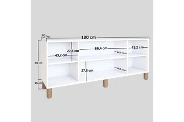 Kuniyoshi Konsolbord 180 cm - Hvid - Møbler - Borde - Aflastningsbord - Entrébord