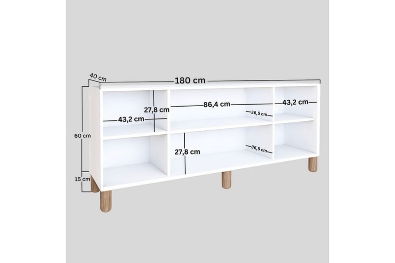 Kuniyoshi Konsolbord 180 cm - Hvid - Møbler - Borde - Aflastningsbord - Entrébord