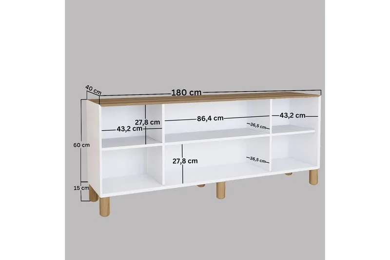 Kuniyoshi Konsolbord 180 cm - Valnød - Møbler - Borde - Aflastningsbord - Entrébord