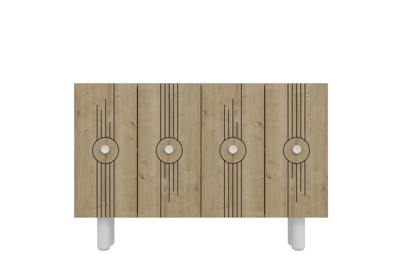 Kyrosen Konsolbord 120 cm - Hvid/Eg - Møbler - Borde - Aflastningsbord - Entrébord