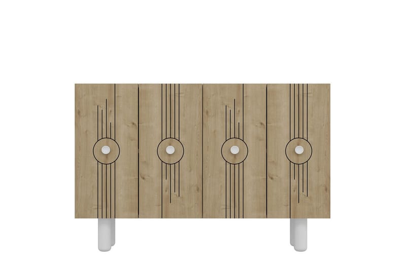 Kyrosen Konsolbord 120 cm - Hvid/Eg - Møbler - Borde - Aflastningsbord - Entrébord