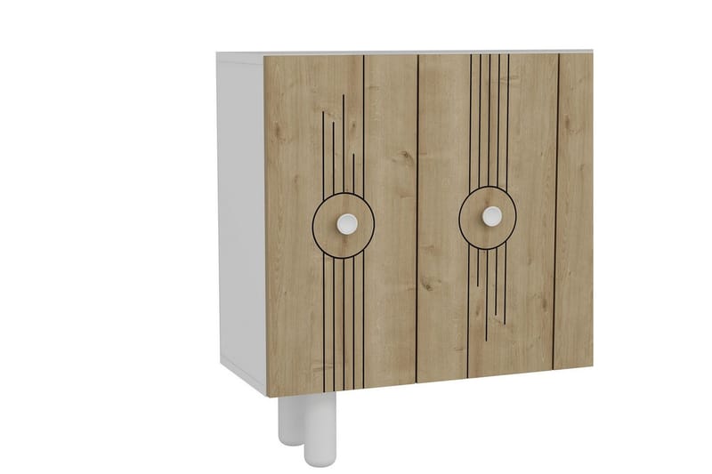 Kyrosen Konsolbord 120 cm - Hvid/Eg - Møbler - Borde - Aflastningsbord - Entrébord