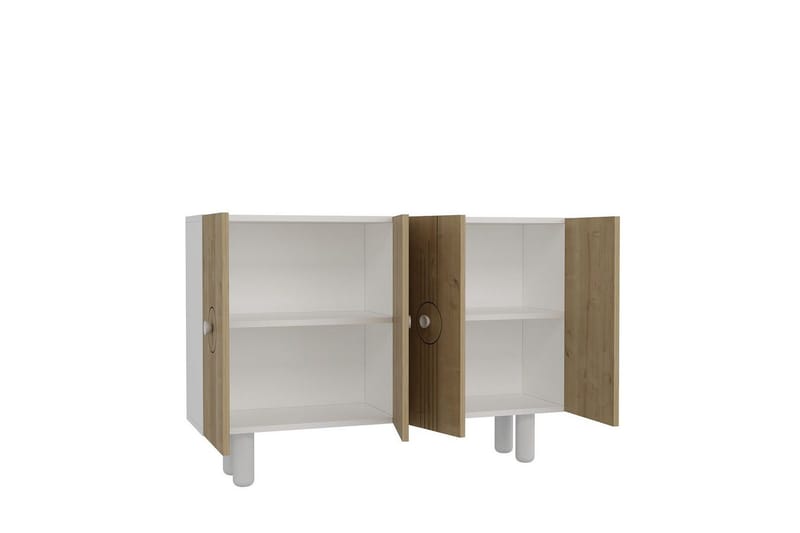 Kyrosen Konsolbord 120 cm - Hvid/Eg - Møbler - Borde - Aflastningsbord - Entrébord