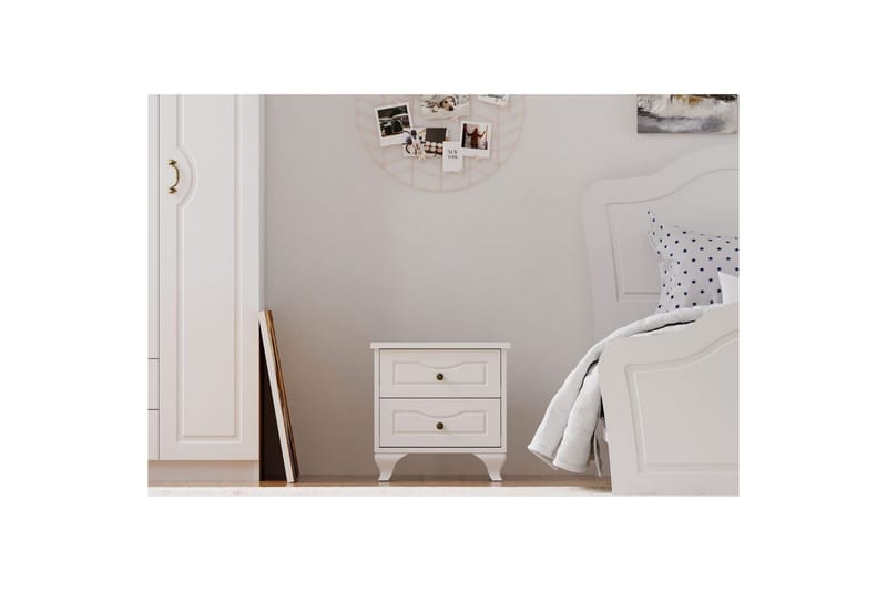 Kyvor Natbord 45 cm - Mat Hvid - Møbler - Borde - Aflastningsbord - Sengebord