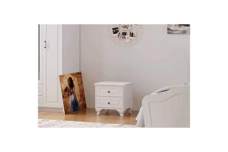 Kyvor Natbord 45 cm - Mat Hvid - Møbler - Borde - Aflastningsbord - Sengebord