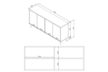 Lacus Konsolbord 150 cm - Hvid - Møbler - Borde - Aflastningsbord - Entrébord