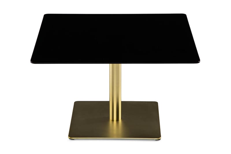 Alinda Sidebord 75 cm - Glas/Sort/Messing - Møbler - Borde - Aflastningsbord - Lampebord