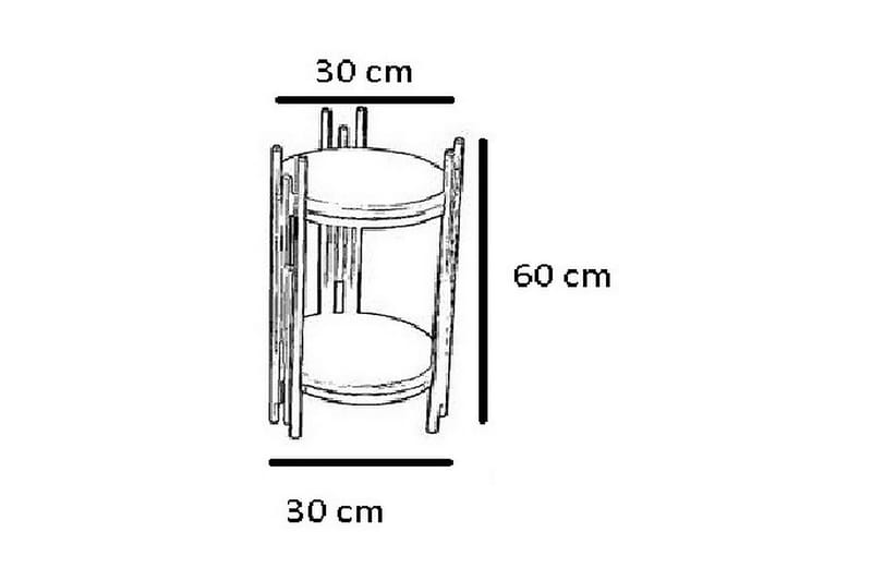 Asillane Sidebord 30x60x30 cm Rundt - Sort - Lampebord - Bakkebord & små borde