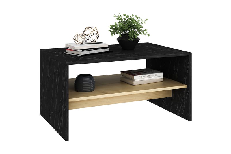 Bozdogan Sidebord 90 cm - Sort/Lys Natur - Møbler - Borde - Aflastningsbord - Lampebord