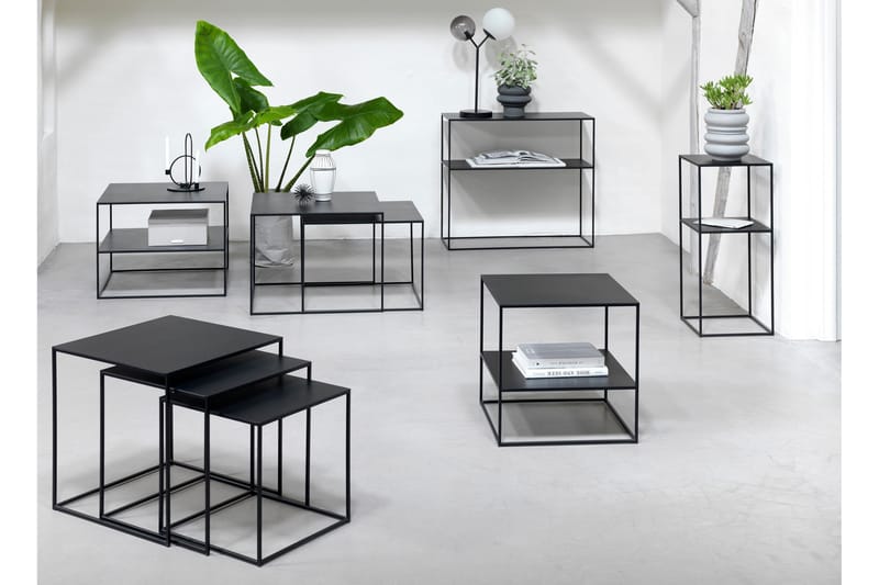 Burningham Konsolbord 65x65x50 cm - Sort - Møbler - Borde - Aflastningsbord - Lampebord