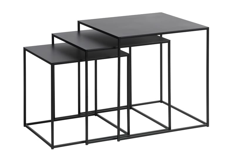 Burningham Sidebord 3 st - Sort - Møbler - Borde - Aflastningsbord - Lampebord