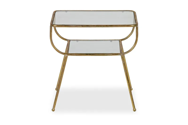 Callista Sidebord 47 cm, Antik Messing/Glas