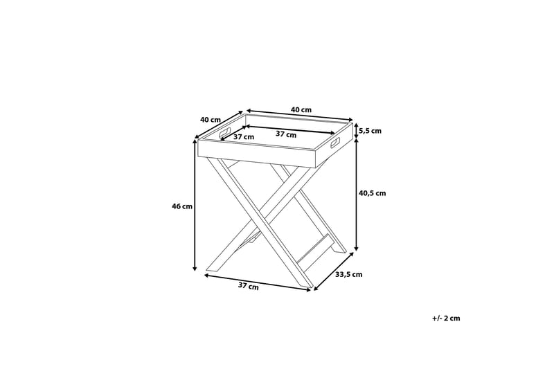 Chester Sidebord 40 cm - Grå - Lampebord - Bakkebord & små borde