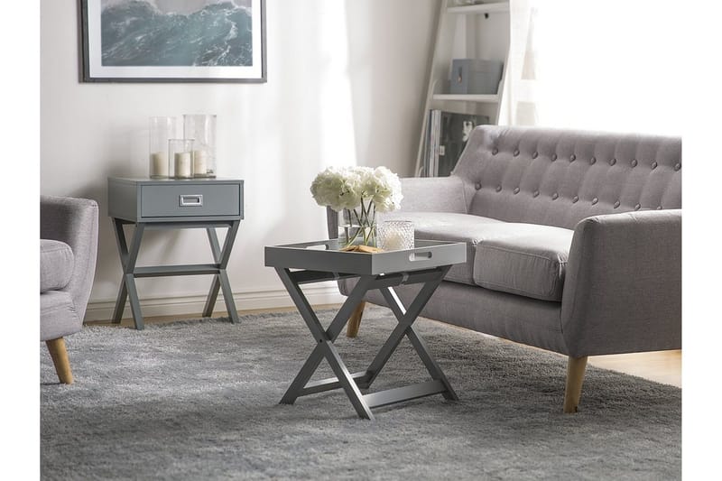 Chester Sidebord 40 cm - Grå - Møbler - Borde - Aflastningsbord - Lampebord