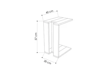 Decorta Sidebord - Hvid - Møbler - Borde - Aflastningsbord - Lampebord