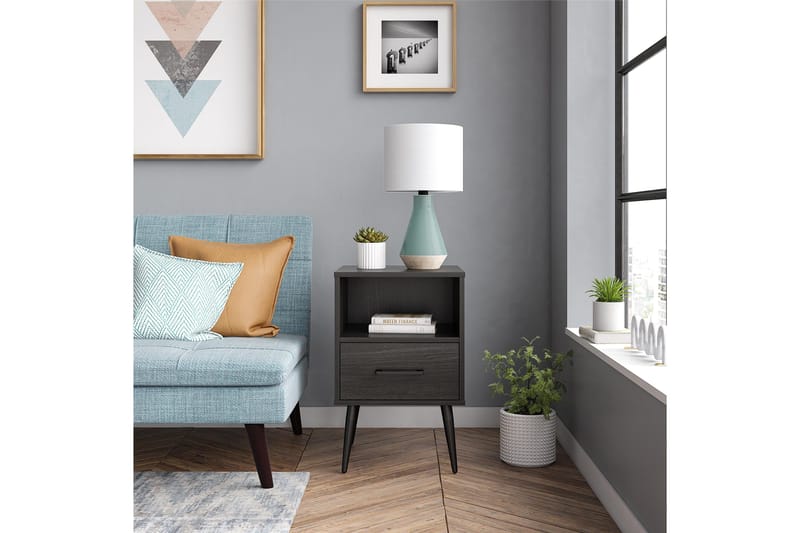 Elport Sidebord - Sort - Møbler - Borde - Aflastningsbord - Lampebord