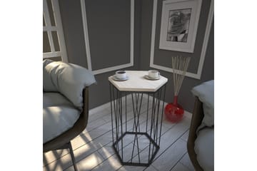 Falan Sidebord 40 cm Hexagon - Lysebrun/Sort - Møbler - Borde - Aflastningsbord - Lampebord