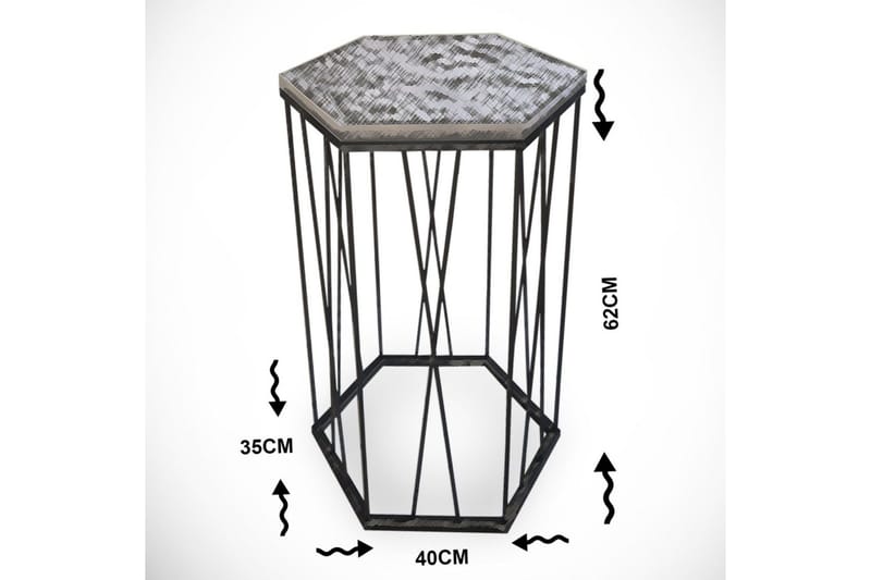 Falan Sidebord 40 cm Hexagon - Møbler - Borde - Aflastningsbord - Lampebord